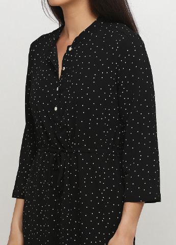 Черное кэжуал платье Desires в горошек