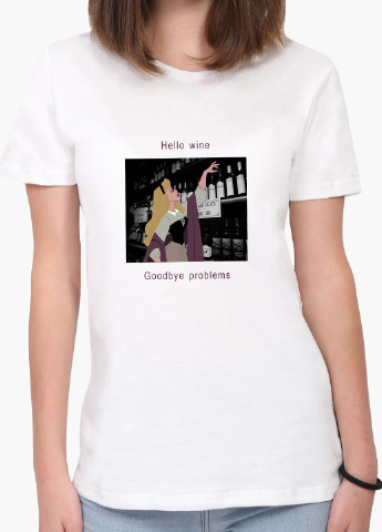 Белая демисезон футболка женская спящая красавица в винном погребе дисней (sleeping beauty disney) белый (8976-1432) xxl MobiPrint