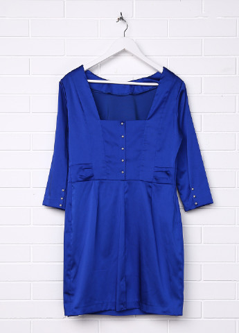 Синее кэжуал платье с длинным рукавом LOVE REPUBLIC