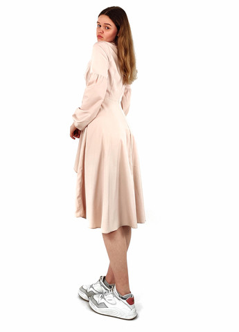 Светло-бежевое кэжуал платье для беременных клеш Boohoo однотонное