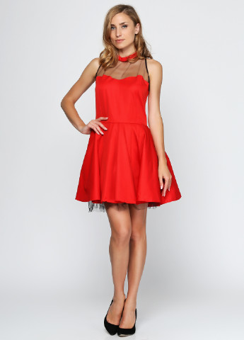Червона коктейльна сукня коротка Podium