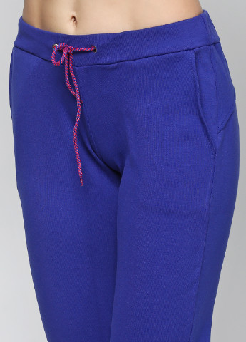 Синие домашние демисезонные со средней талией брюки Senti