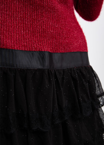 Бордовое кэжуал платье платье-водолазка Ager однотонное