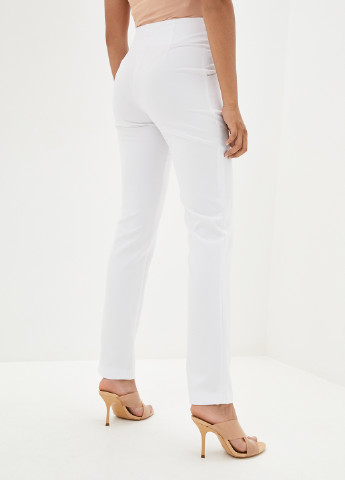 Белые кэжуал летние прямые брюки Luzana