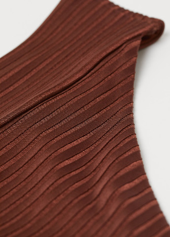 Купальні трусики H&M однотонні темно-коричневі пляжні поліамід