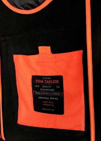 Чорне демісезонне Чоловіче пальто-даффлоак Tom Tailor