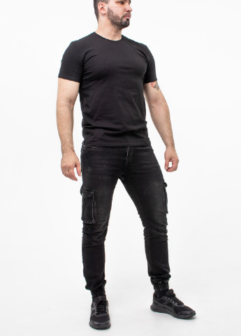 Чорна футболка базова чоловіча з коротким рукавом TvoePolo