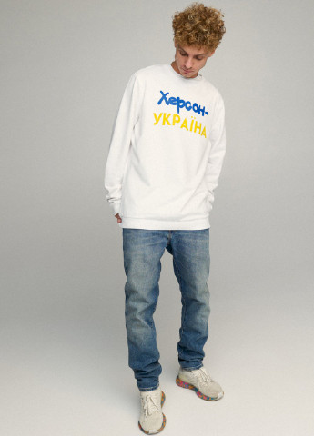 Білий свитшот мужской oversize /no flis/ YAPPI малюнок (254557388)