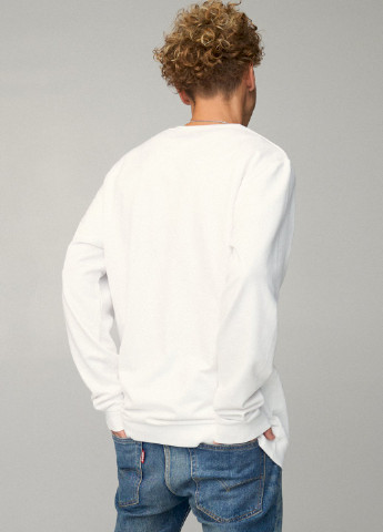Білий свитшот мужской oversize /no flis/ YAPPI малюнок (254557388)