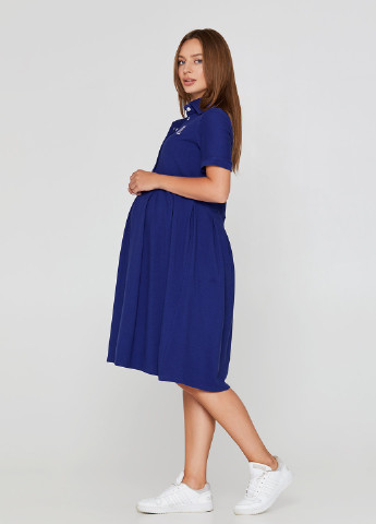 Синее кэжуал платье для беременных оверсайз Lullababe