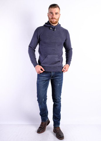 Серо-синий демисезонный свитер Time of Style