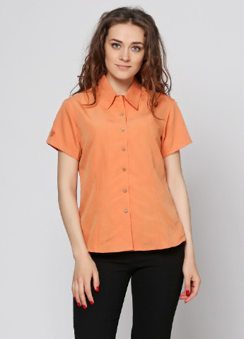Оранжевая кэжуал рубашка однотонная Step Ahead