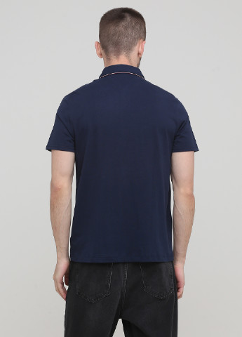 Темно-синяя футболка-поло для мужчин Tommy Hilfiger однотонная
