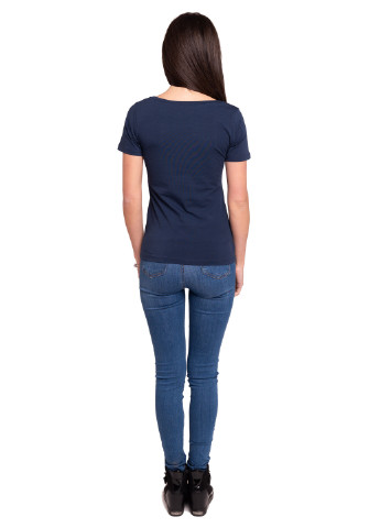 Темно-синяя всесезон футболка женская Наталюкс 41-2347