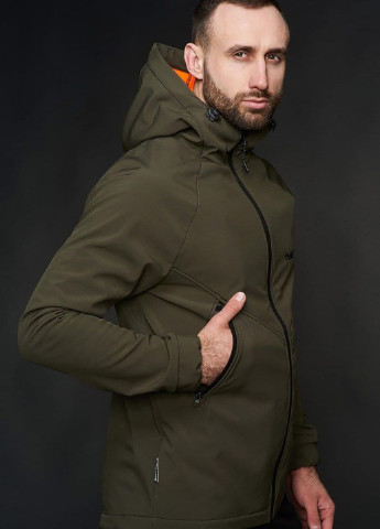 Зеленая демисезонная куртка мужская protection soft shell Custom Wear