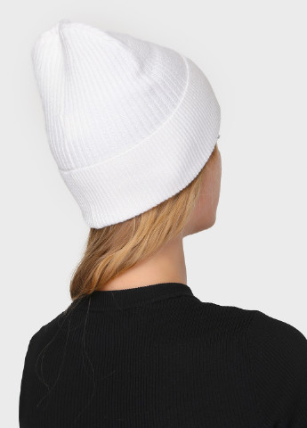 Теплая зимняя кашемировая женская шапка без подкладки 360160 Merlini Лима бини однотонная молочная кэжуал кашемир