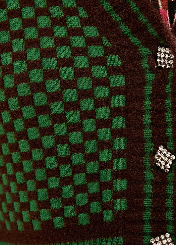 Кофта KOTON геометрическая зелёная кэжуал полиамид