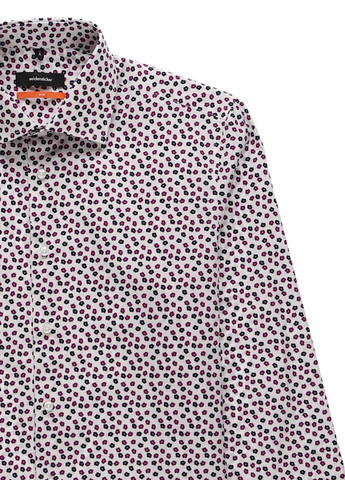 Белая кэжуал рубашка с цветами Seidensticker