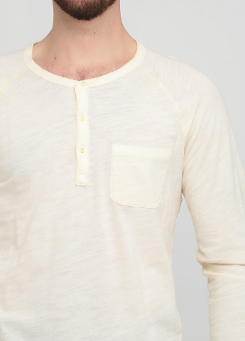 Лонгслів Drykorn однотонний світло-бежевий кежуали бавовна, трикотаж