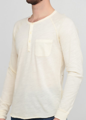 Лонгслів Drykorn однотонний світло-бежевий кежуали бавовна, трикотаж