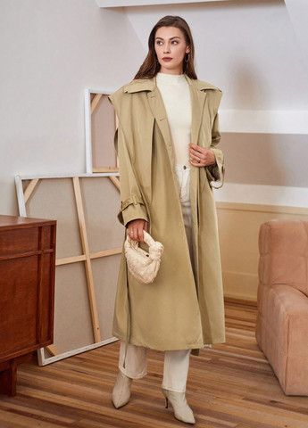 Плащ SHEIN тренчкот на гудзиках демісезон (324027649)