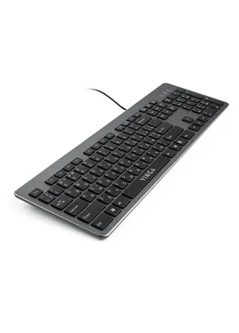 Клавіатура Vinga KB735 black-grey (253546671)