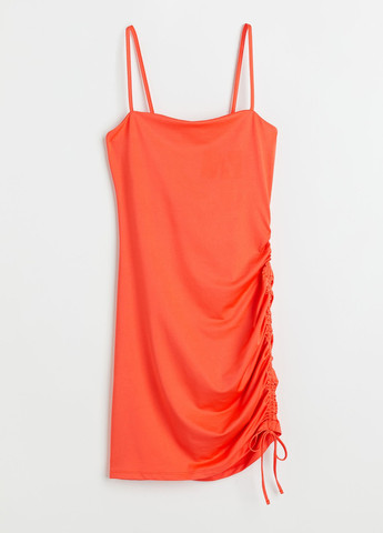 Помаранчева коктейльна сукня H&M однотонна