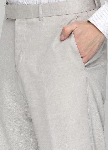 Светло-бежевые классические демисезонные прямые брюки Emilio Guido
