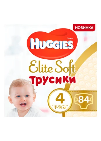 Трусики-подгузники Elite Soft Pants 4 (9-14 кг) 84 шт Huggies (248204463)