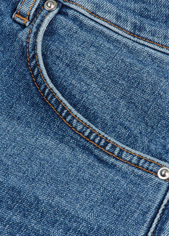 Синяя джинсовая однотонная юбка Gant