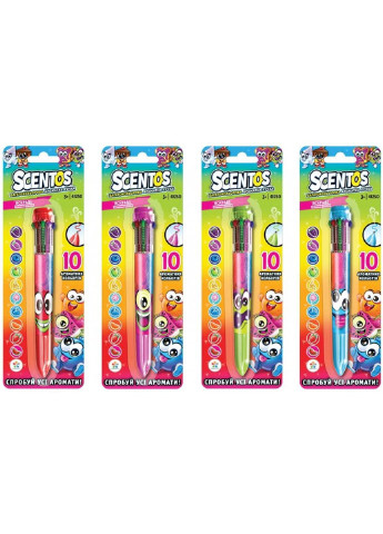 Набір для творчості Багатобарвна ароматна кулькова ручка (41250) Scentos (249598742)