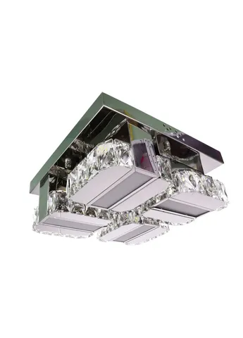 Люстра потолочная хрустальная LED с пультом C2060/350 Хром 14х33х33 см. Sunnysky (253629357)