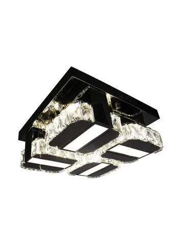 Люстра потолочная хрустальная LED с пультом C2060/350 Хром 14х33х33 см. Sunnysky (253629357)