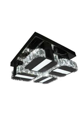 Люстра потолочная хрустальная LED с пультом C2060/350 Хром 14х33х33 см. Sunnysky (253629357)