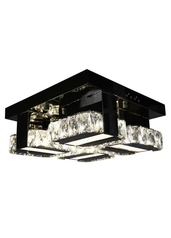 Люстра потолочная хрустальная LED с пультом C2060/350 Хром 14х33х33 см. Sunnysky (253629357)