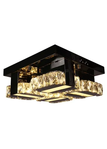 Люстра потолочная хрустальная LED с пультом C2060/350 Хром 14х33х33 см. Sunnysky (253629357)