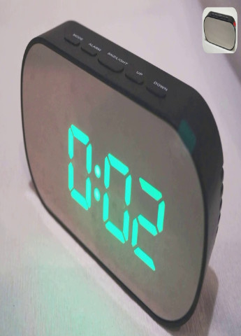 Электронные настольные зеркальные LED часы будильник (649466125) Зеленая подсветка Francesco Marconi (204146758)
