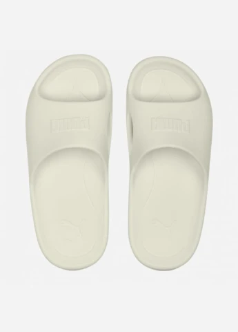 Белые шлепанцы 38908202 Puma с логотипом