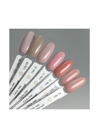 Гель-лак ніжного персикового камуфлюючого кольору Gel Polish Lite 06, 10 г Izzy (363030644)