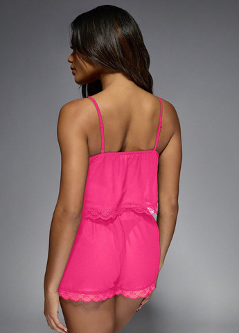 Фуксинова (колору Фукія) всесезон піжама (топ, шорти) топ + шорти SHEIN