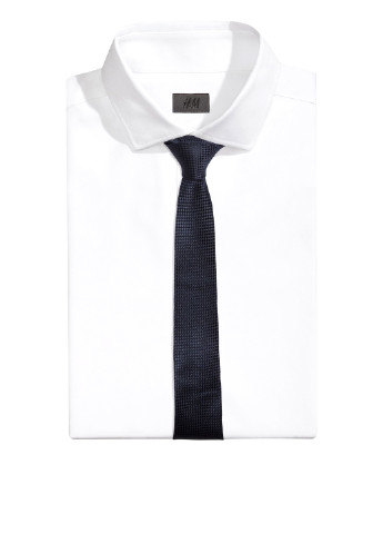 Краватка H&M стандартний геометрична темно-синя поліестер