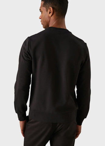 Черный свитшот Calvin Klein логотип без декора (366438677)