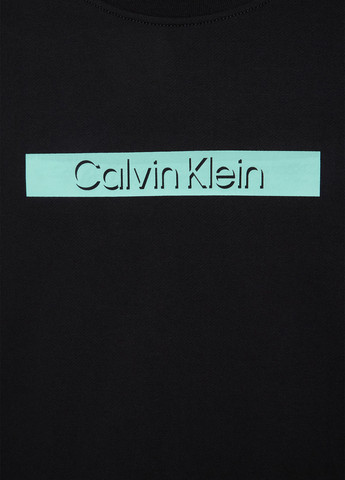 Черный свитшот Calvin Klein логотип без декора (366438677)