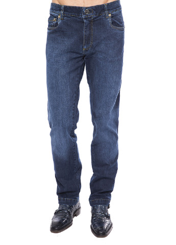 Синие демисезонные зауженные джинсы Billionaire