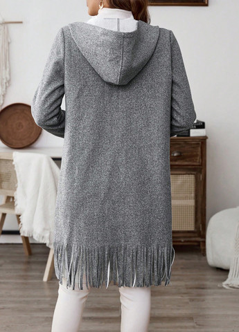 Серый демисезонный кардиган SHEIN