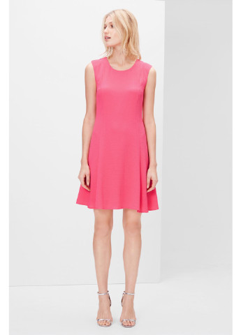 Розовое кэжуал платье клеш S.Oliver однотонное