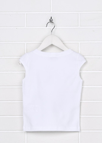 Белая летняя футболка с коротким рукавом Simonetta Mini