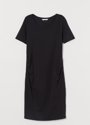 Черное кэжуал платье для беременных H&M однотонное