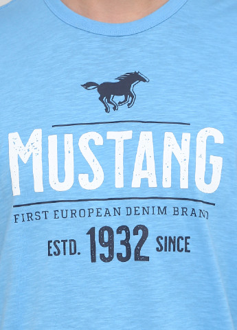 Блакитна літня футболка Mustang