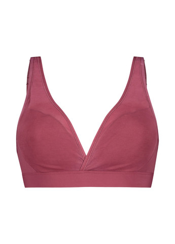 Бордовый минимайзер бюстгальтер Hunkemoller без косточек полиамид